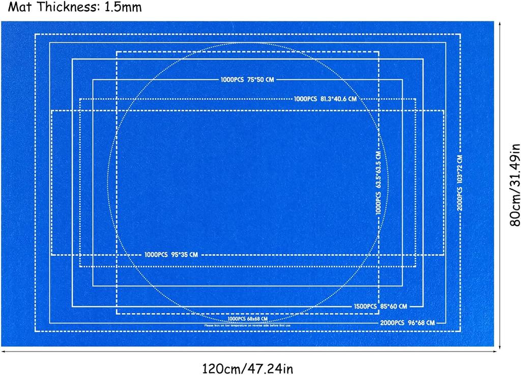 Jigsaw Game Mat Roll Up - 2000 1500 Pieces Saver Large Puzzles Board For Adults Kids, Easy Game Storage Game Saver