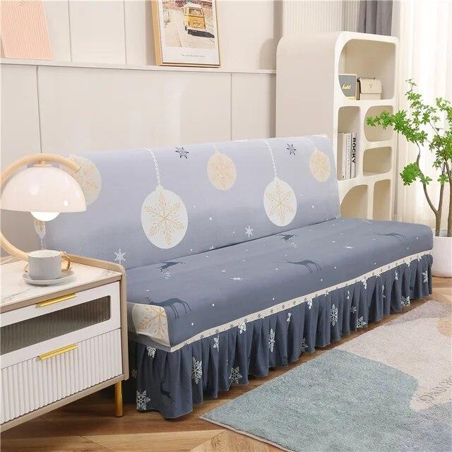 Bedruckte Sofa-Bett-Rockbezüge für Wohnzimmer, Spandex, elastisch, faltbar, Couch-Bettbezug, Stretch-Sofa-Schonbezüge, Heimdekoration
