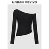 UR Women's Asymmetric Pleated Knit Top