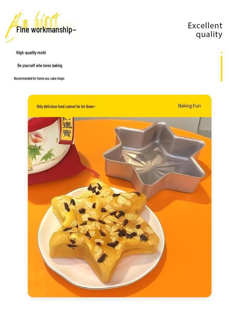 Hexagonal Non-stick Star Bread Cake Mold for Baking Pandoro and European Bread in Oven
