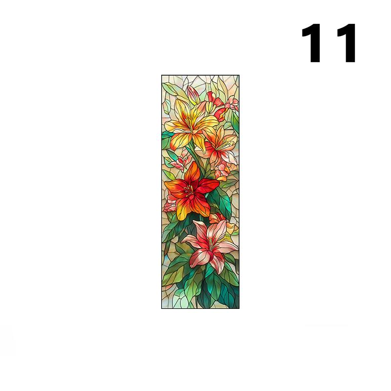 Retro Church Stained Glass Window Film Static Cling Privacy Window Film Translucent Home Decor Sunscreen Frosted Stickers