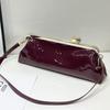Borsa a Spalla Donna Lusso Designer Clip Borse a Mano NUOVA Borsa Baguette Lg Borse a Pochette con Tracolla Rimovibile Portafogli in Pelle Verniciata