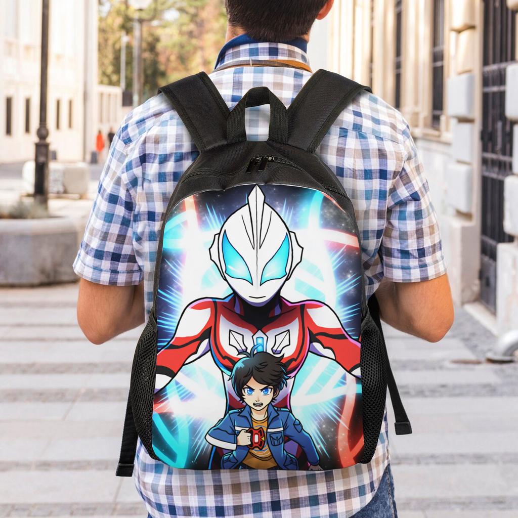 Ultramans Backpack  Cycling Backpacks Boy Kawaii School Bags Custom Soft Rucksack