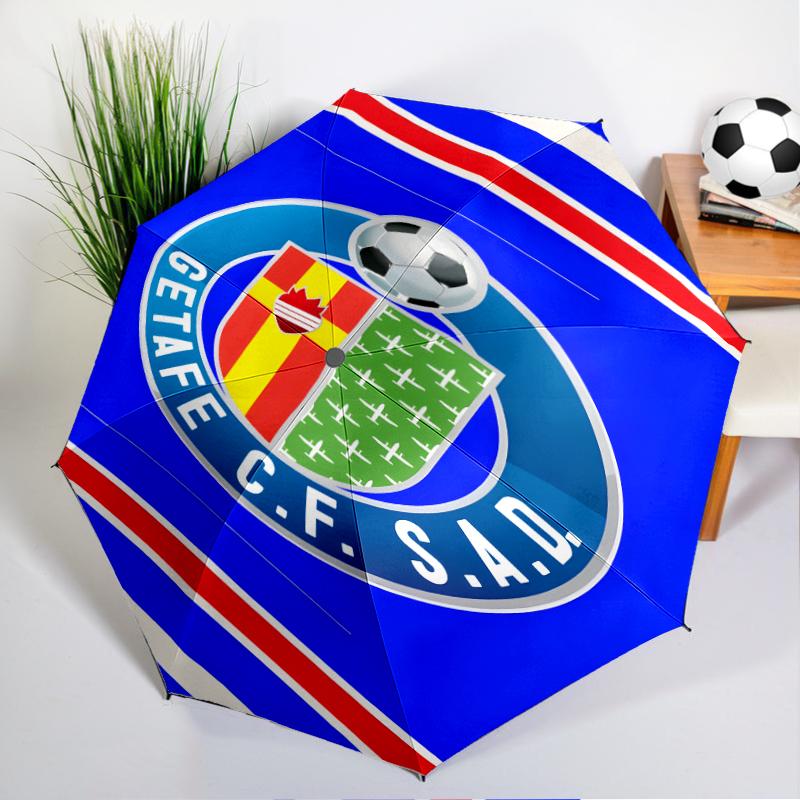 Getafe Football Crest Automatic Folding Umbrella - 8-Rib Travel Umbrella with Auto Open/Close & Portable, Gift for Christmas, Birthdays