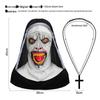 Maska Masquerade - Hełm Zakonnicy z Otwartymi Ustami - Straszna Twarz Ducha na Imprezę Halloweenową