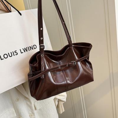 Niche Women's Large Capacity Retro Shoulder Tote - 2026 Winter Collection
