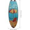3pcs Plaques Surf for Decorations Home Decors Hanging Decor Decorative Sign Wall Signs Themed Ornament Wood Plaque Board Wooden Surfboard Beach
