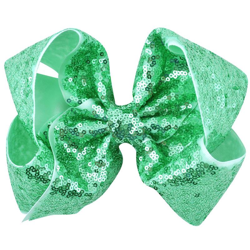 29Colors 8 inch Big Rainbow Large Hair Bow Sequins Ribbon Hairgrips With Alligator Clips Headwear Bowknot Girls Hair Accessories