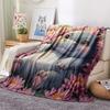 1Pc Cartoon Print Flannel Blanket, High Quality Comfortable for All Seasons, Home Decor, Warmth and Comfort, Perfect for Christmas Birthday Gift