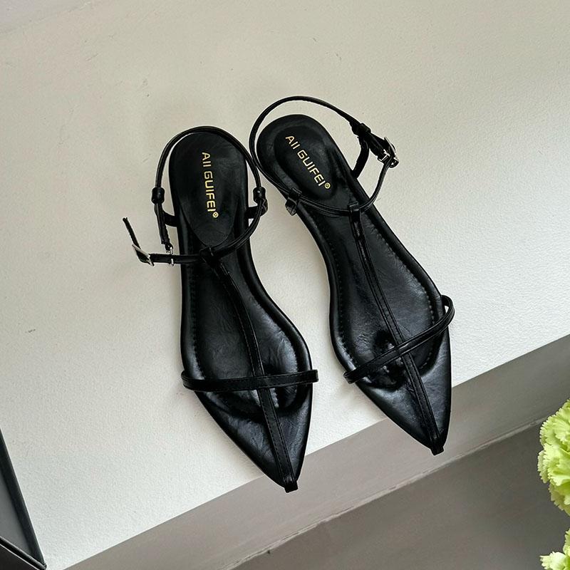 

Fashion Pointed Toe Ladies Wedges Sandals Shoes Female Buckle Footwear Fashion T-Strap Women Wedges Heeled Sandals Shoes Pumps 35 чёрный