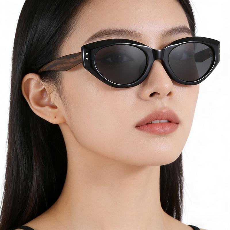 25 New Retro Small Frame Cat Eye Sunglasses for Women - High-End Anti-UV Fashion, Polarized, Trendy Street Style