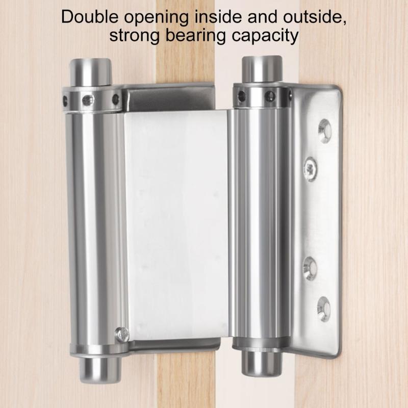 Sturdy Stainless Steel Double Spring Hinges Ensures Quiet and Opening Designs for Indoor and Outdoor Applications