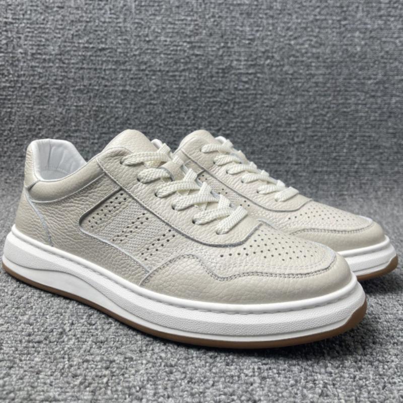 Men's Leather Shoes, Casual Shoes, Fashionable White Shoes, Men's Sneakers