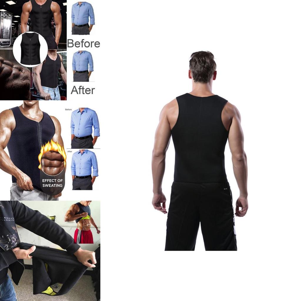 Versatile And Durable Men's Neoprene Body Shaper Sweat Sauna Vest For Weight Loss
