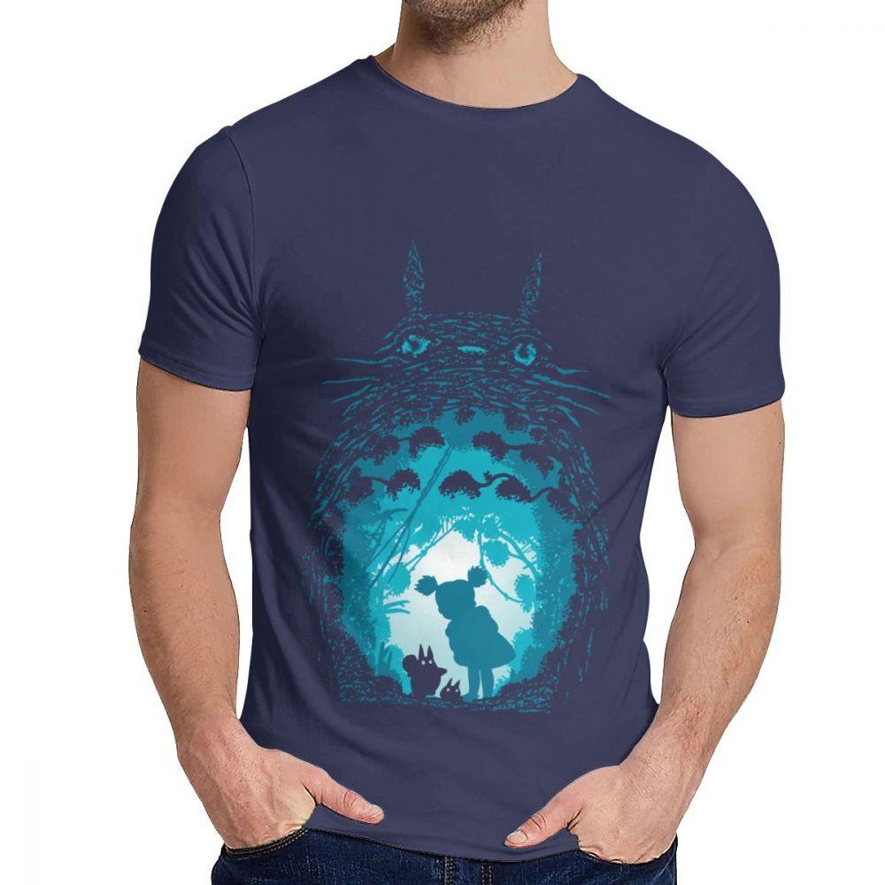 Round Neck My Neighbor Totoro Tees Hayao Miyazaki Tee Shirt Summer Men Cotton Top Tee Hot