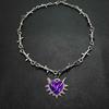 Dark Heart Sword Thorn Necklace - Spicy Girl Harajuku Hip Hop Street Retro Style