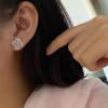 New Arrival Unique  Four Leaf Luxury Jewelry Pear Cut White Topaz 925 Sterling Silver CZ Diamond Classic Women Stud Earring