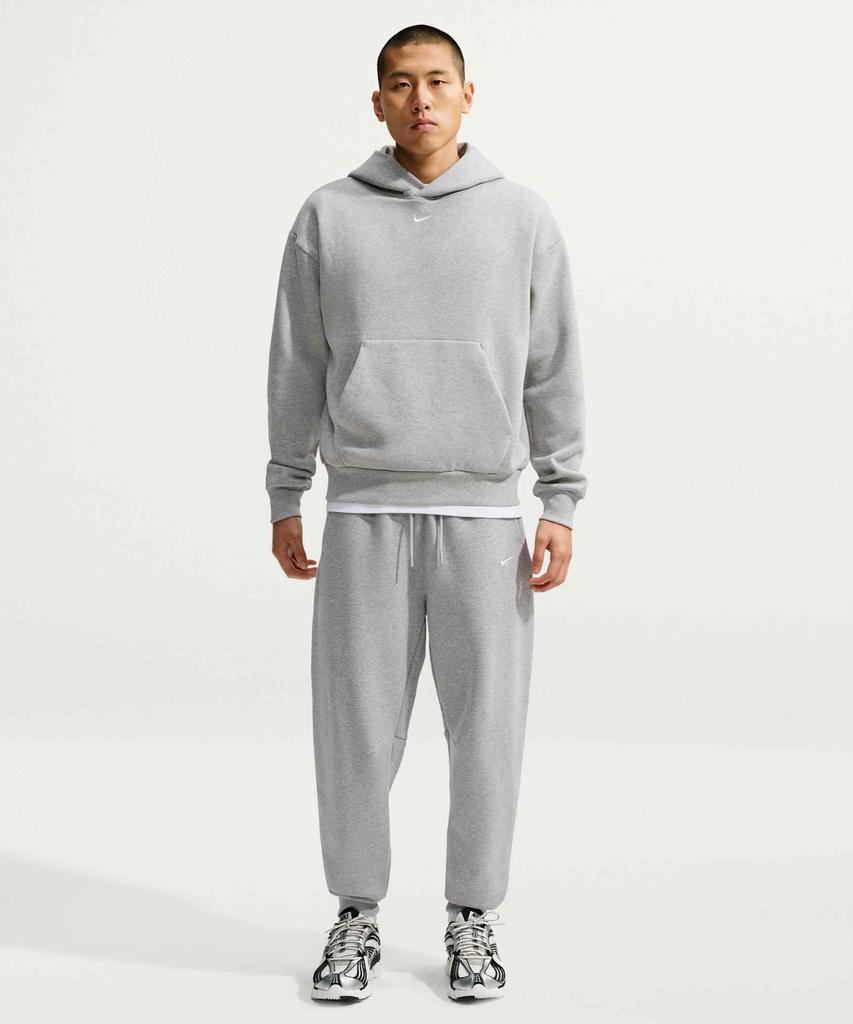 NIKE Solo Fleece Pullover Hoodie M - Dark Grey Heather:Sail / Ix1927-063