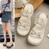 Roman Sandals Womens Shoes 2025 Clear Heels Anti-Skid Suit Female Beige Soft Flip Flops Platform  Luxury