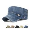 Vintage Washed Flat Top Cap Outdoor Breathable Sun Shade Casual Hat