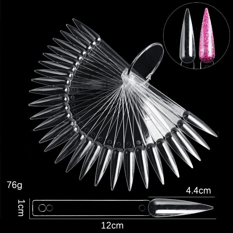 50-Color Fan-Shaped Nail Polish Display and Practice Chart