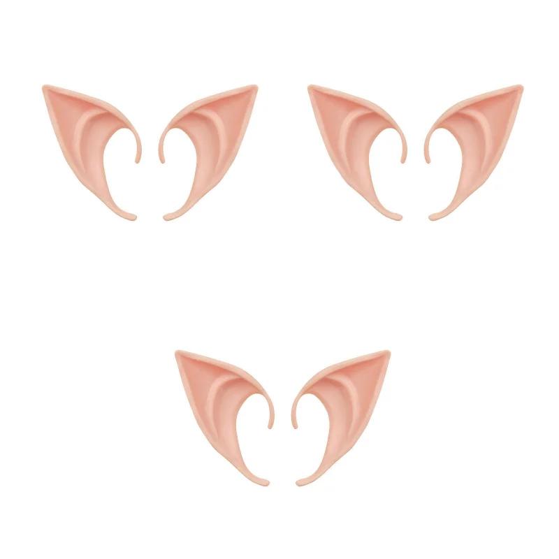 5-1 Pairs Angel Elf Latex Ears Fairy Cosplay Costume Accessories Halloween Decor Kid Toy Costume Halloween Adult Kids Party Toys
