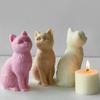 Silicone Crafting Mold Candle Moulds Resin Art Moulds Sitting Cats Shape Craft Molds Candle Making Molds for Hand-Making