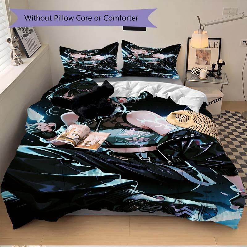 Warrior Girl Print 3Pcs Bedding Setduvet Cover With 2 Bedropillowcase Home Birthday Gift