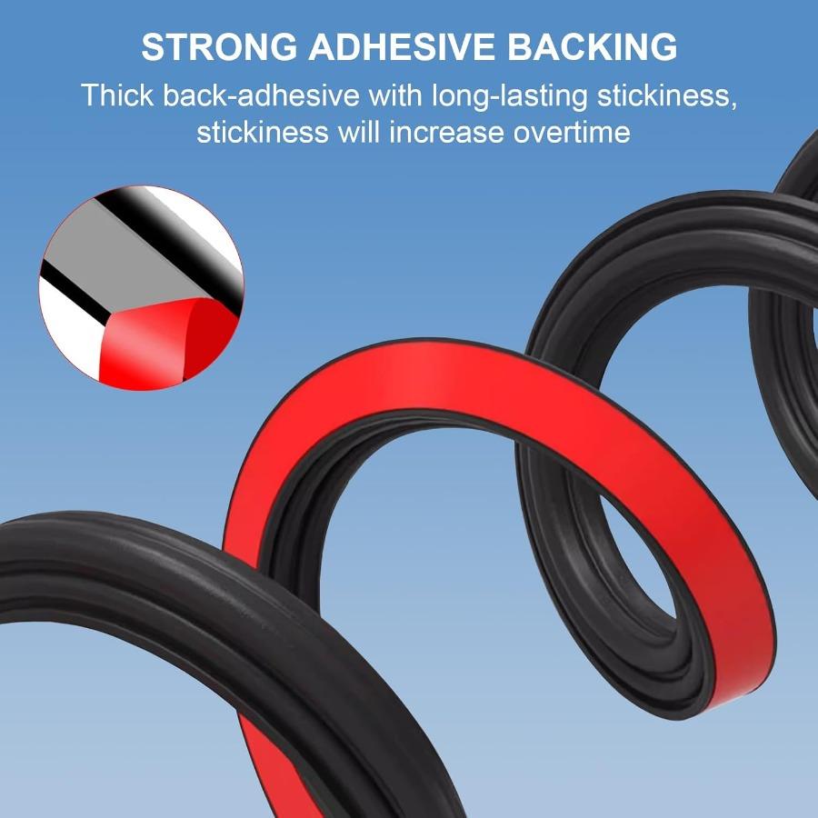 Car Weather Stripping for Tesla Model 3 Car Door Rubber Seal Strip Self Adhesive Auto Soundproofing Weatherstrip for Front Rear