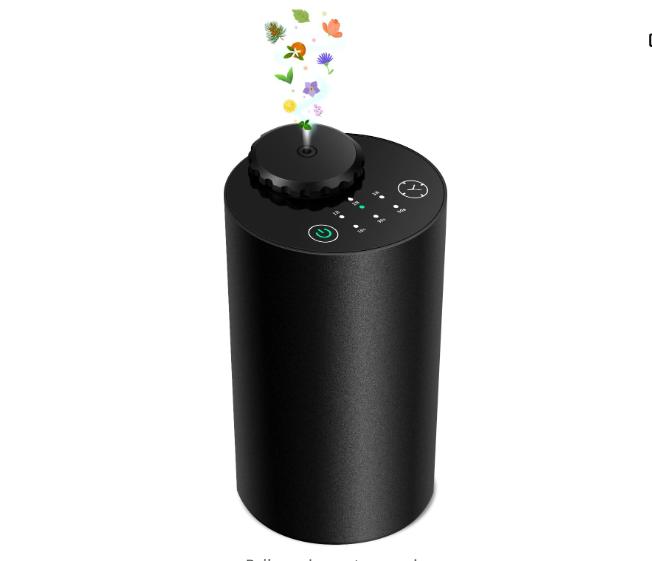 Безводный диффузор эфирных масел на батарейках Беспроводной аромадиффузор с таймером и 3 уровнями распыления Автомобильный диффузор чёрный
