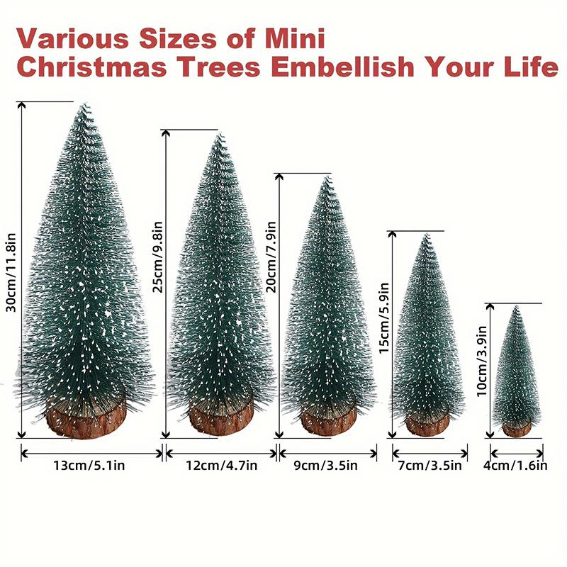 Artificial Mini Wooden Christmas Tree Small Cedar Pine For Home Room Decor Halloween Party New Year 2025 Navidad Ornaments