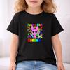 Summer Clothes Boys Girls Age 3-12 Tee+shorts suit Children Short Sleeve T-shirts Child  Casual Pink Black Fashion Game graphics