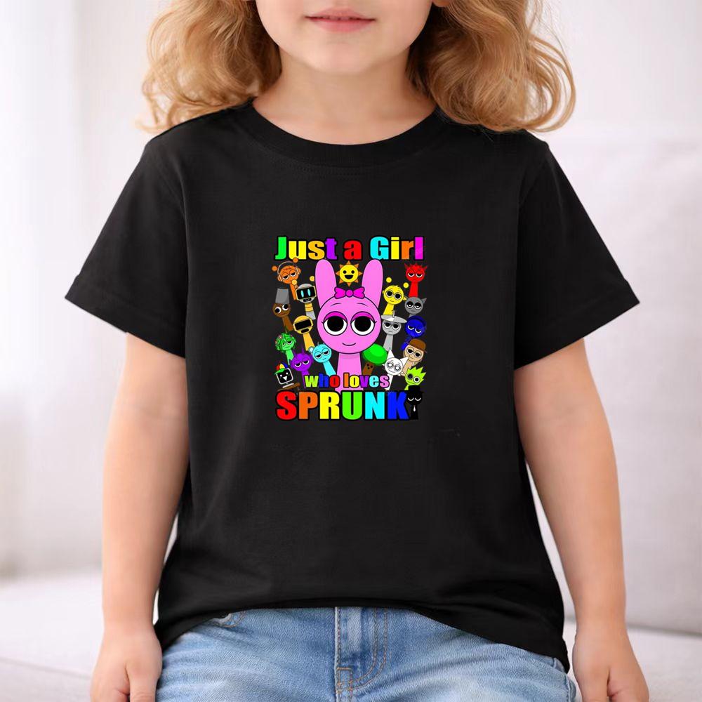 Summer Clothes Boys Girls Age 3-12 Tee+shorts suit Children Short Sleeve T-shirts Child  Casual Pink Black Fashion Game graphics