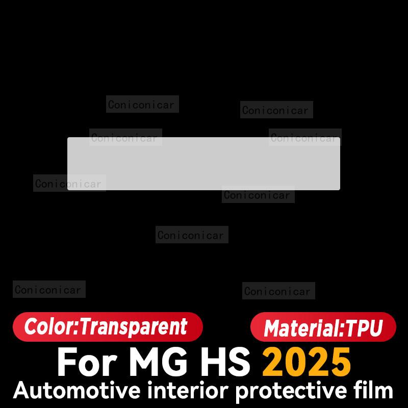 MG HS 2025 Araç İç Mekan Orta Konsol Ekran Koruyucu Şeffaf TPU Film Çizilmez Tamir Aksesuarları