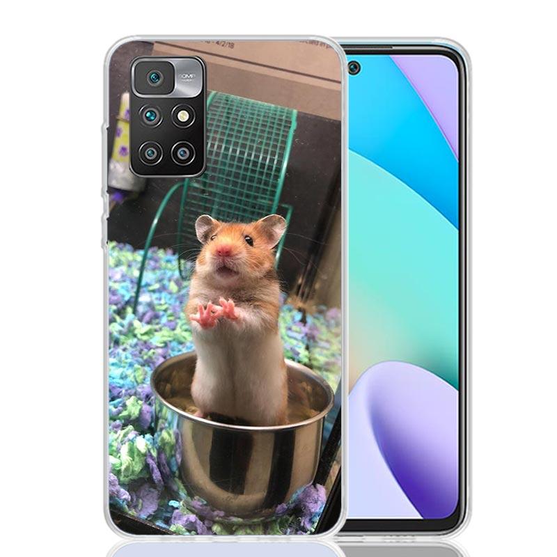 Cute Lovely Pet Hamster Case Phone Cover for Xiaomi Redmi 13 13C 14C 12 12C 10 10C 10A 9 9C 9A 9T 8 8A 7 7A 6 Pro 6A K70 K60 K40