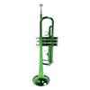 Green Trumpet Set Bb Key 3 Tone Music Trumpet Blowing Instrument for Beginner Performance Band
