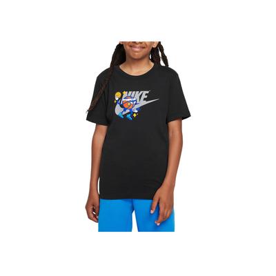 Kids Printed Round Neck Short Sleeve T-Shirt Kids Tops Black FZ5123-010