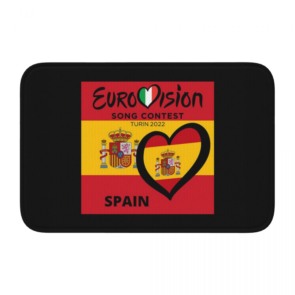 Spanje Vlag Kaart Lachend Met Liefde Deurmat Duurzaam Tapijt Vloerkleed Keuken Entree Huis Vloermat voor Balkon Voetmat Matten 40x60 cm