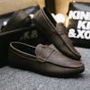Men 'S New British Style Peas Shoes Soft Sole Breathable Casual Leather Shoes Slip On Lazy Loafers