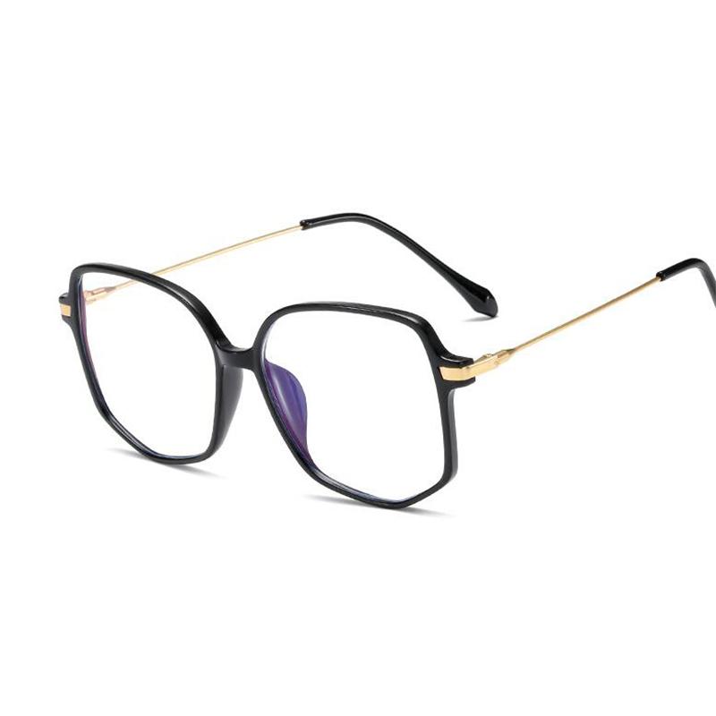 

Прозрачные белые многоугольные готовые очки для коррекции близорукости женские с большой оправой диоптрийные очки с диоптриями рецептурные от 0 -0.5 -1.0 до -6.0 0