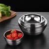 Kangfutao 304 Stainless Steel Double-Layer Insulated Bowl, 18cm