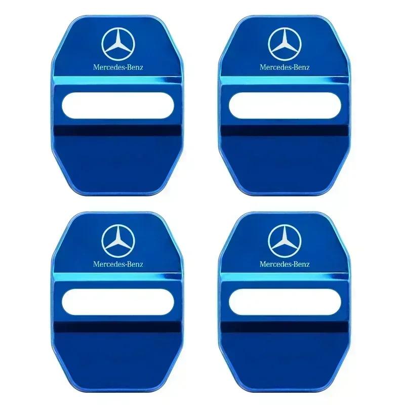 ZPU1 4PCS Car Door Lock cover Protect Buckle Cover Latch Stop Anti Rust Car Accessories For Mercedes Benz W211 W210 W213 W203 W205