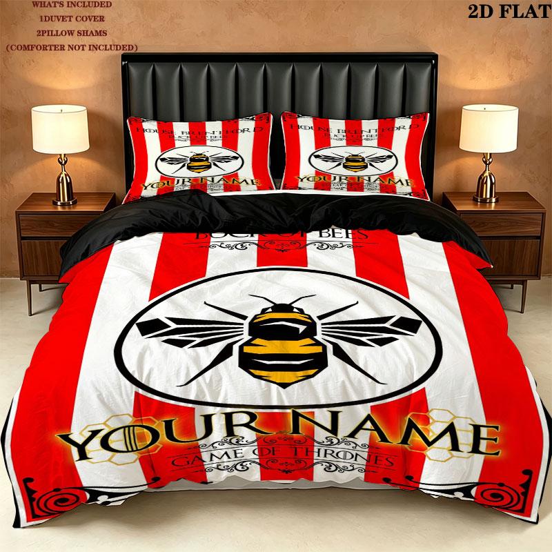 Custom Brentford Bedding Quilt Set Quilt Cover Pillowcase Home Decoration Birthday Gift (1 * duvet cover + 2 * pillowcase, without core)