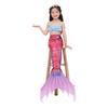 Costume da bagno da sirena per bambini, top a fascia da sirena, coda di pesce, vestito da principessa per bambine