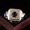 BLUELANS RINGS Мужской перстень, инкрустированный искусственным сапфиром