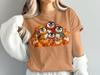 Fall Penguin Shirt, Autumn Family with Knit Scarves, Pumpkins, Wheat and Glowing Lantern
