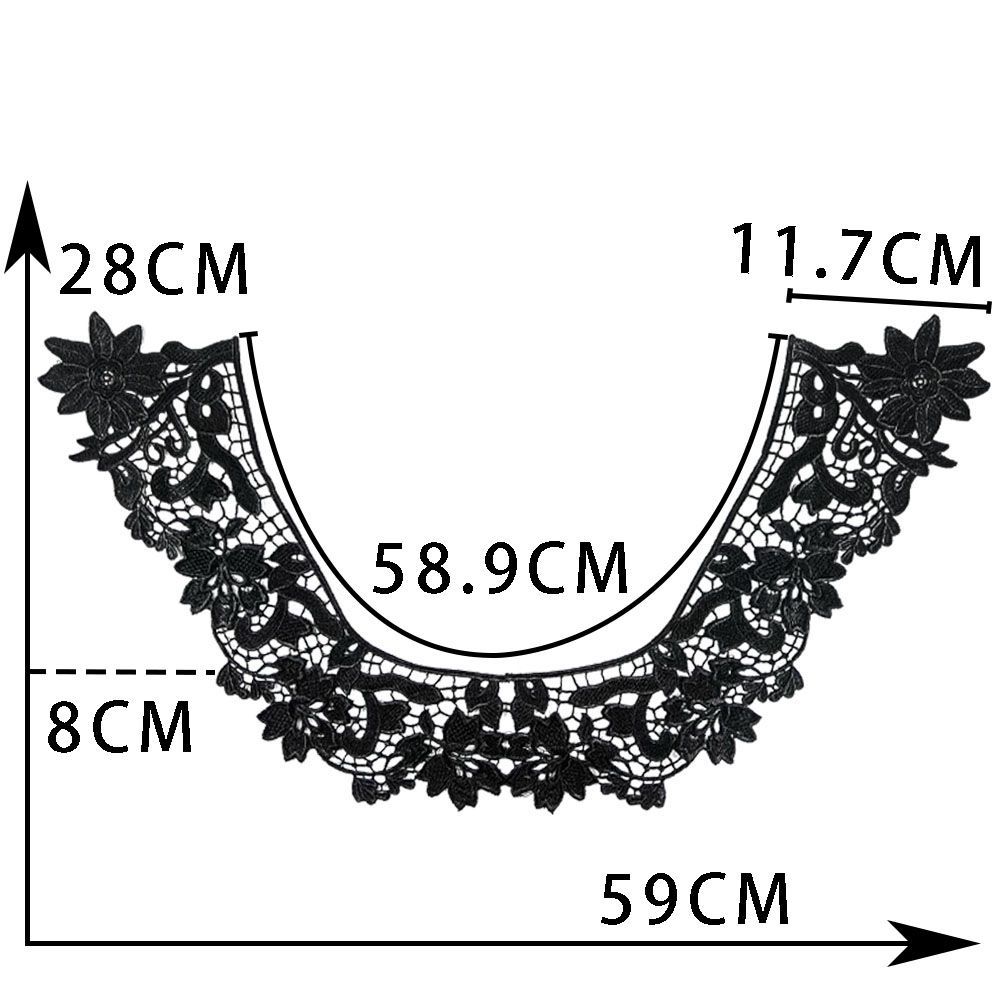 Black And White I Hollow Collar Diy Embroidery Lace Decorative Clothing Accessories Sewing Accessories
