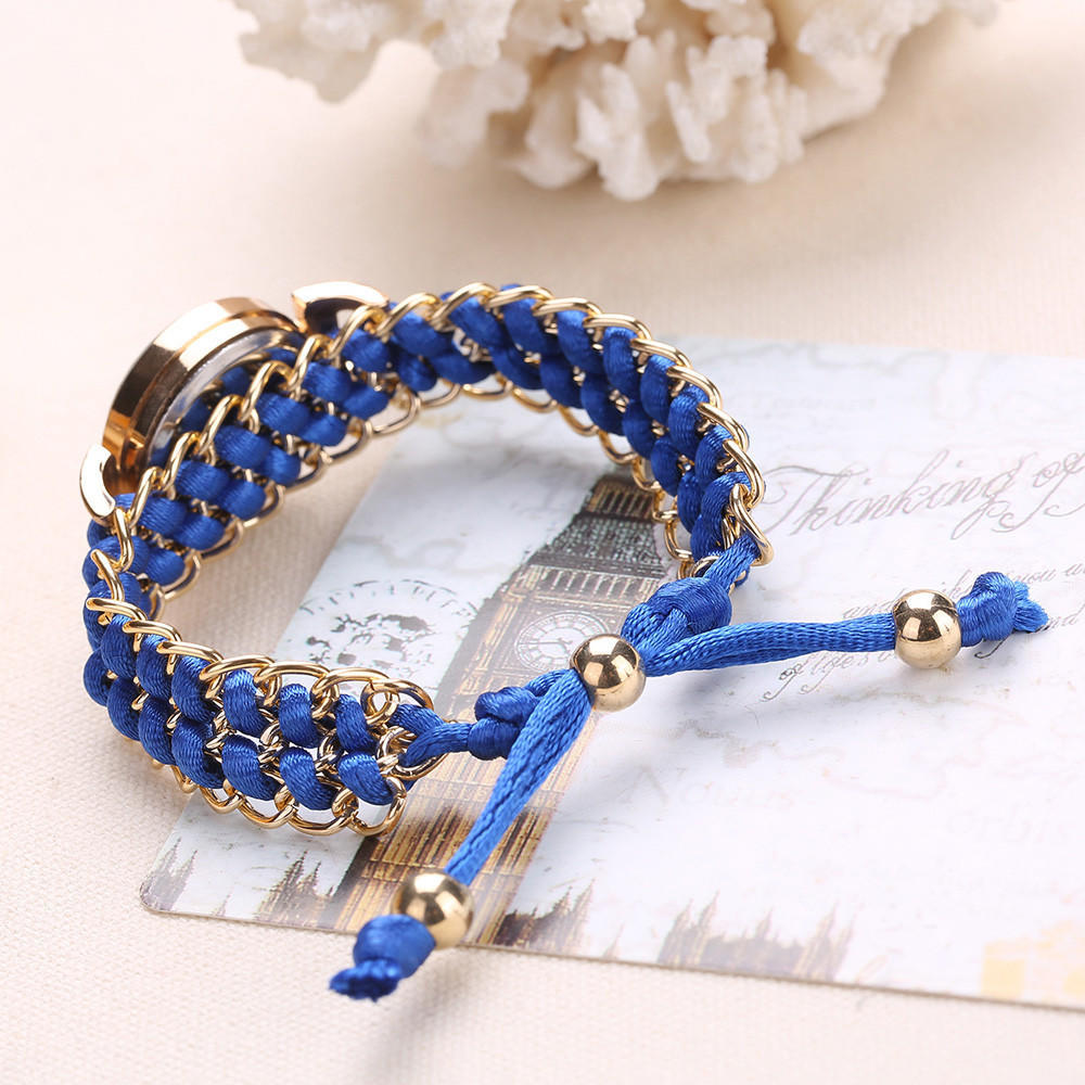 M- Women Knitting Rope Chain Winding Analog Quartz Movement Wrist Watch