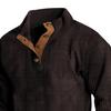 Men Tops Stand-Up Collar Buttons Half Placket Long Sleeve Pullover Tops Lightweight Loose Fit Casual Shirt Daily Wear