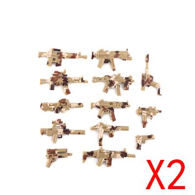 Military Building Blocks Solider Figures Weapons Camouflage Guns RPG Equipment Package Shields EOD M1919A4 Roadblock Mini Bricks